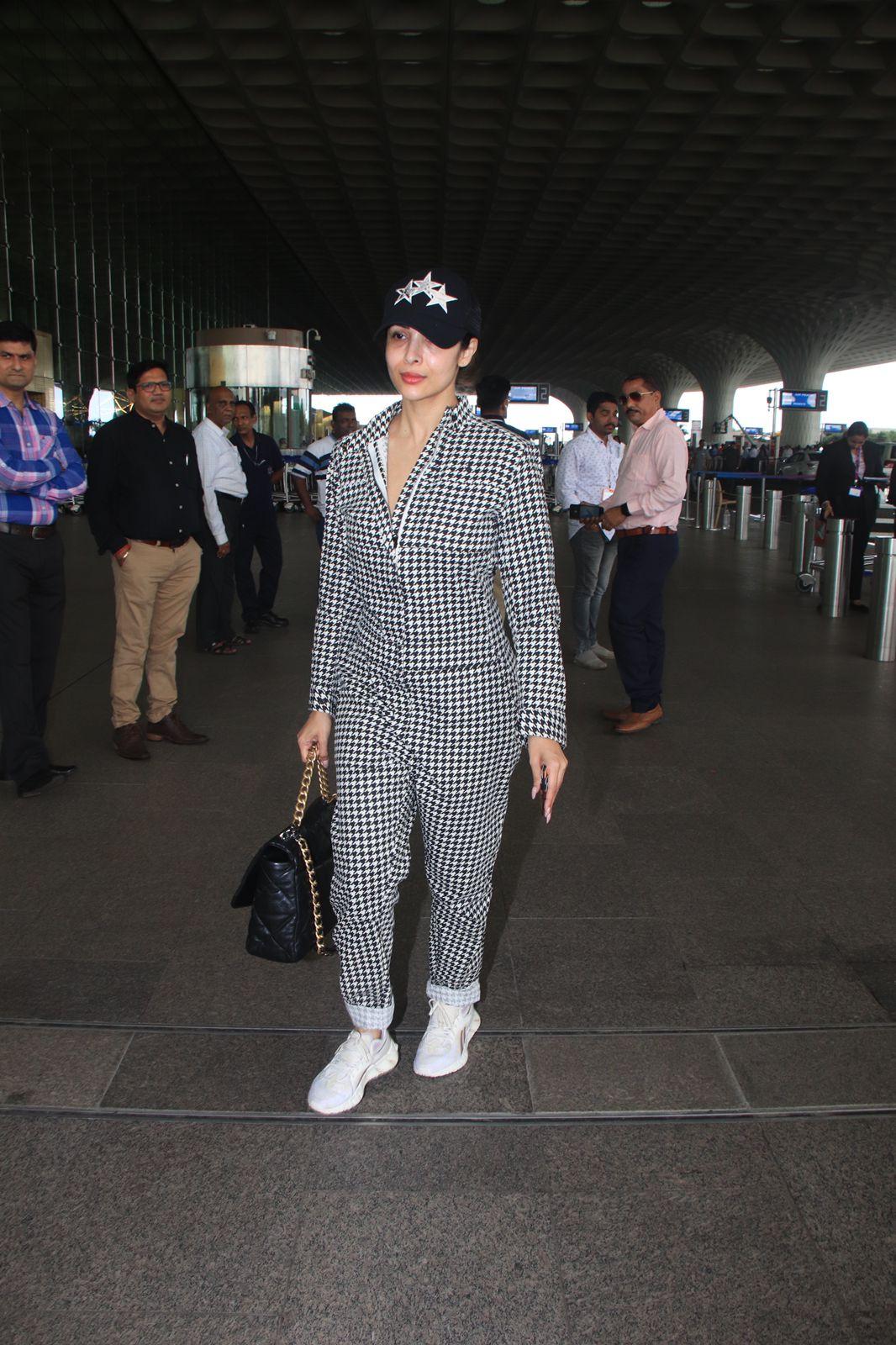 Malaika Arora was spotted jetting off today